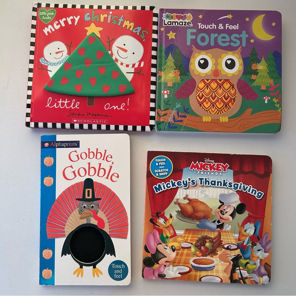 Lamaze Touch & Feel Forest Board Book - Set of 4 Baby Books